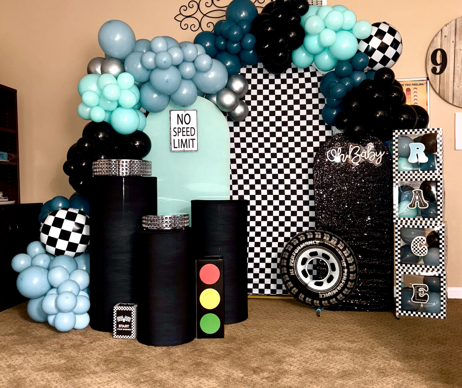 Race-themed baby shower